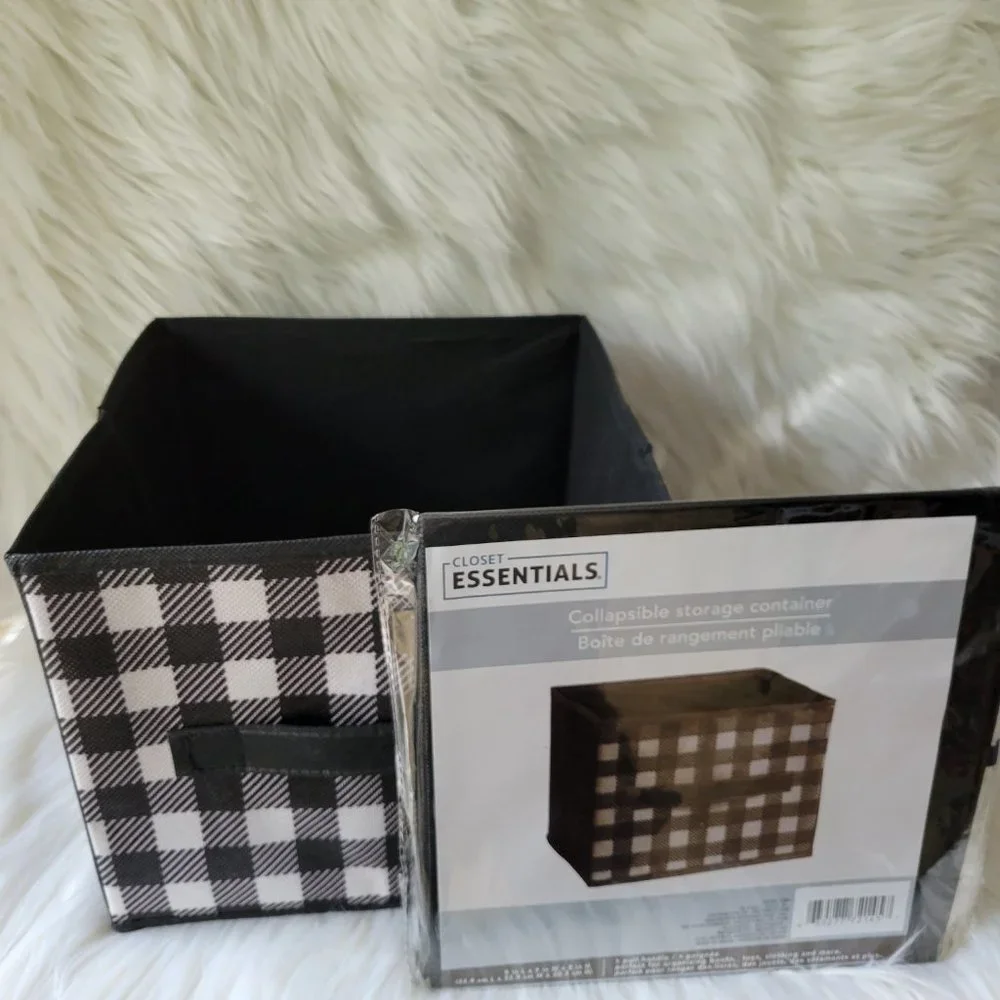Closet Essentials Set of 2 Collapsible Storage Bins
